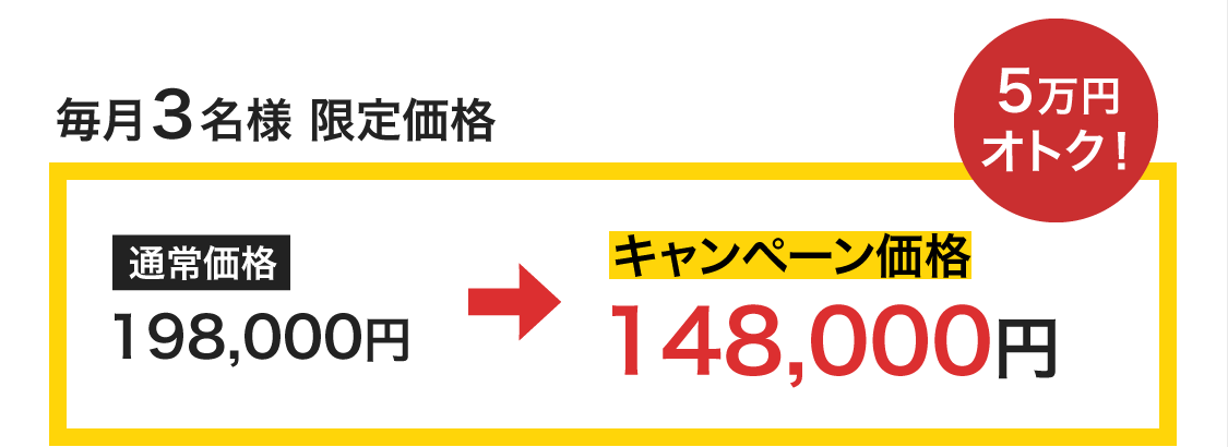 キャンペーン価格148,000円